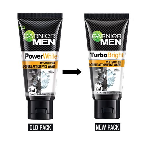 Garnier Men Turbo Bright Anti-Pollution Double Action Face Wash
